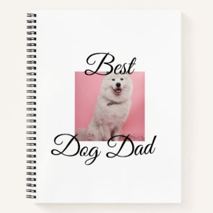 Cuaderno Simple regalo de foto de perro con nombre en color