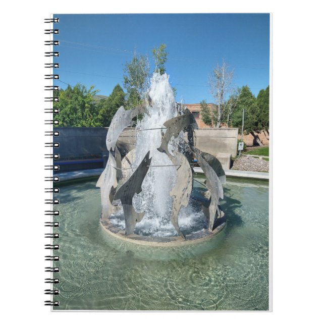 Cuaderno Simple Square Fountain Photo Spiral Notebook (Frente)