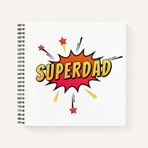 Cuaderno Simple Superdad Comic Retro Pop Art   Portátil
