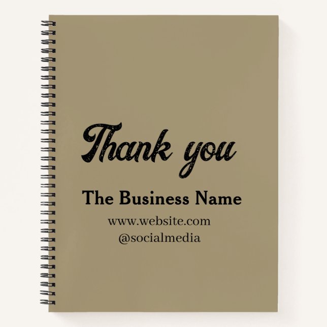 Cuaderno Simple thank you add business name details text  t (Anverso)