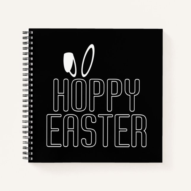 Cuaderno Simple tipografía de pascua de pascua | Portátil (Anverso)