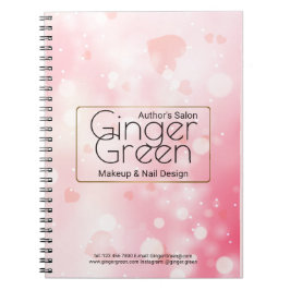 Cuaderno Simple y elegante Bokeh Rosa