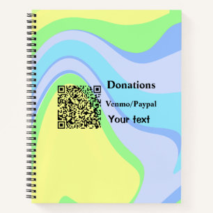Cuaderno Simple y mínimo añadir donaciones de código de bar
