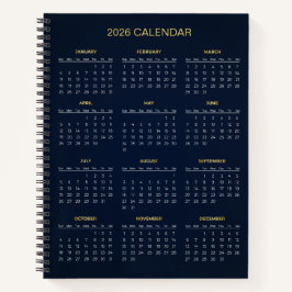 Cuaderno Simple Yet Elegant 2026 Calendar | 