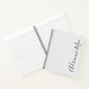 Cuaderno Simplemente elegante moderno plateado personalizad