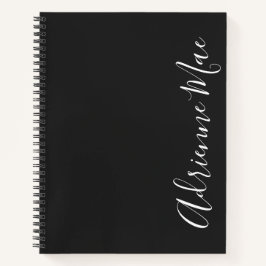 Cuaderno Simply Elegant Modern Dark Gray Personalized