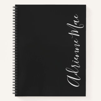 Cuaderno Simply Elegant Modern Dark Gray Personalized