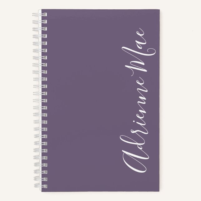 Cuaderno Simply Elegant Purple Grape Personalized (Anverso)