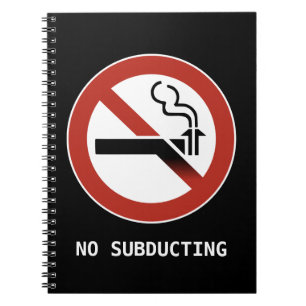 Cuaderno Sin bloc de notas de subducción