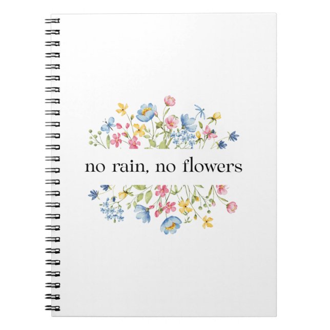 Cuaderno Sin lluvia, sin flores | (Frente)