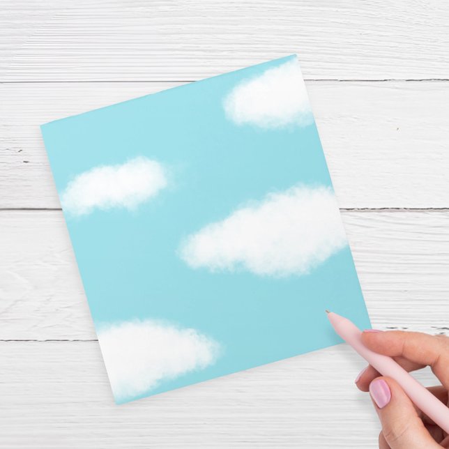 Cuaderno sin rayas de nubes esponjosas y cielo azu (Subido por el creador)