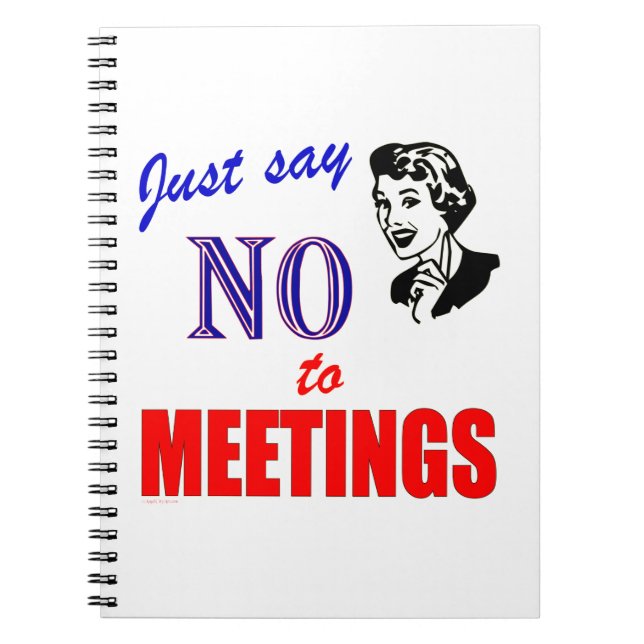 Cuaderno Sin reuniones Office Humor Notebook (Frente)