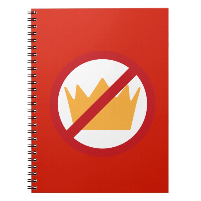Cuaderno ¡SIN REYES! Rojo antiTrump (Frente)