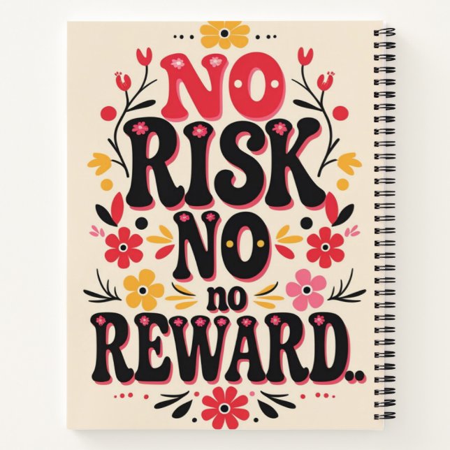 Cuaderno Sin riesgo, sin recompensa - Motivador (Reverso)