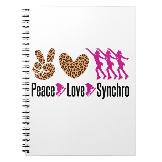 Cuaderno Síncrono de amor por la paz, patinaje sincronizado (Frente)