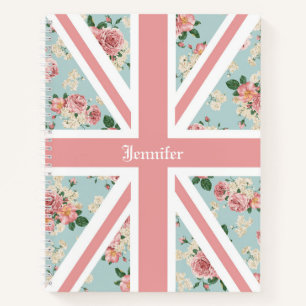 Cuaderno Sindicato de Rosas ingleses Jack Floral Personaliz
