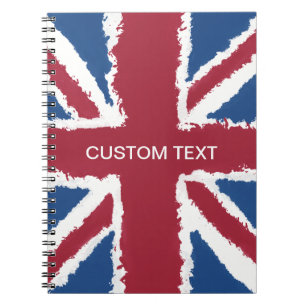 Cuaderno Sindicato de texto personalizado Jack Flag Art por