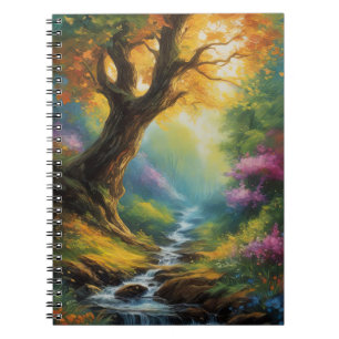 Cuaderno Sinfonía, corriente y bosque vibrante de la natura
