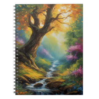 Cuaderno Sinfonía, corriente y bosque vibrante de la natura
