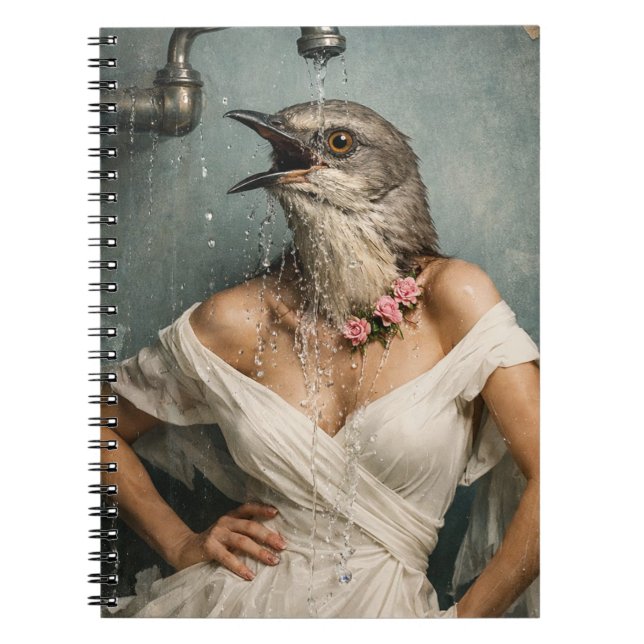 Cuaderno Sinsonte en la ducha Collage surrealista (Frente)