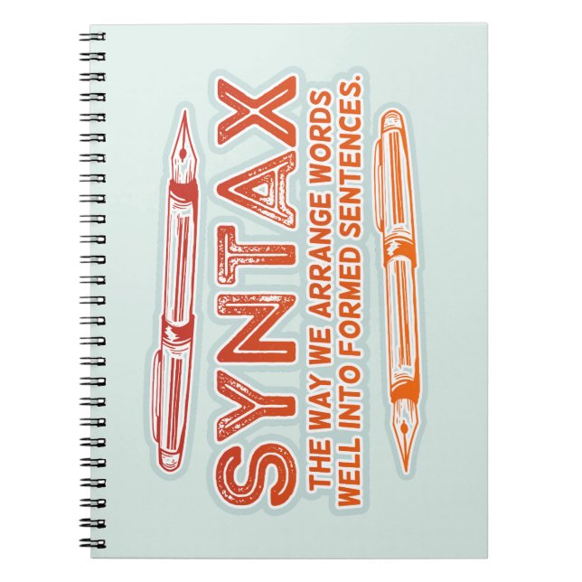 Cuaderno Sintaxis Gramática Grammar (Frente)