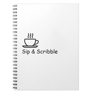 Cuaderno Sip & Scribble - Cálido portátil de espiral de té