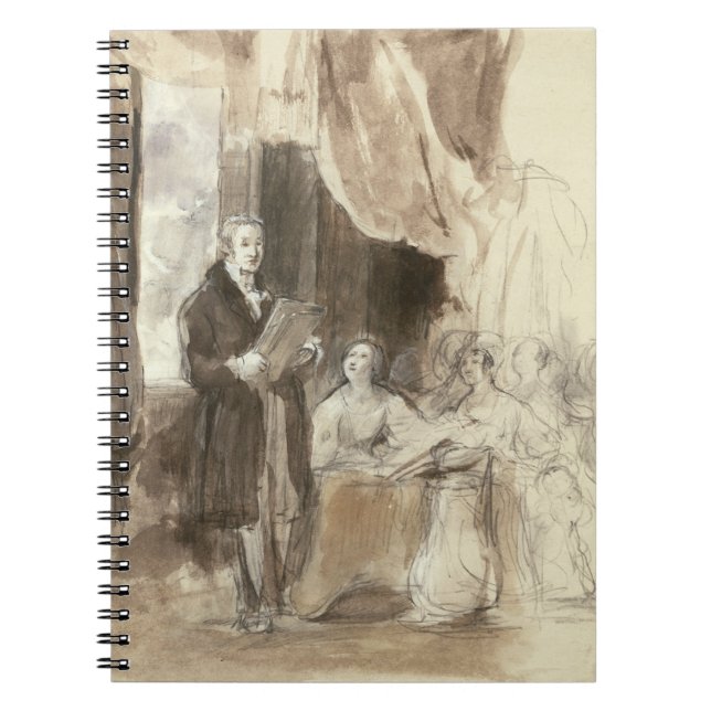 Cuaderno Sir Robert Peel que lee a la reina Victoria (Frente)