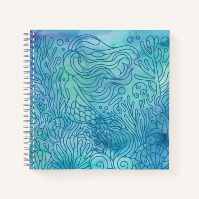 Cuaderno Sirena - Azul (Anverso)