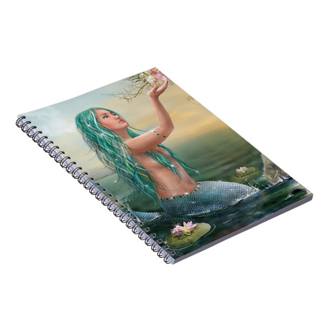 Cuaderno sirena cabelluda verde (Lado Derecho)
