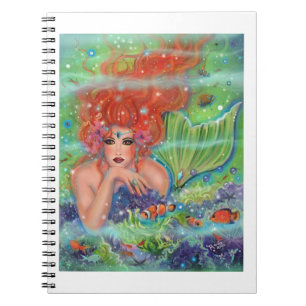 Cuaderno Sirena con arte de peces tropicales de Renee Lavoi