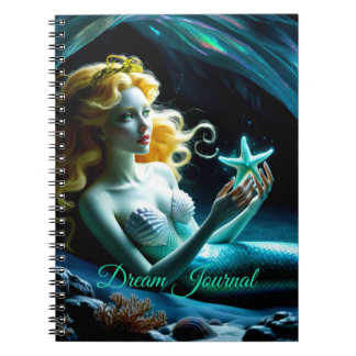 Cuaderno Sirena con Estrella de Mar en Diario de Sueños de