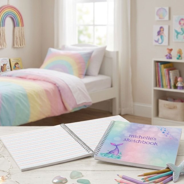 Cuaderno Sirena de Arcoíris de Pastel Personalizado (Subido por el creador)