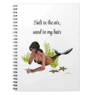 Cuaderno Sirena De Brunette Con Portátil De Espiral De Star
