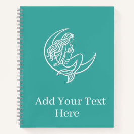 Cuaderno Sirena Hermosa en Luna Creciente