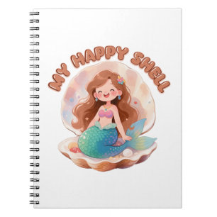 Cuaderno Sirena Linda Cita de Mi Caparazón Feliz Estética P