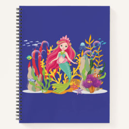 Cuaderno Sirena oceánica: El cabello largo y rojo