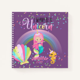 Cuaderno Sirena quiere ser periodista de unicornio Chica
