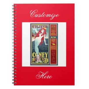 Cuaderno sirena redheaded de la isla de conejo