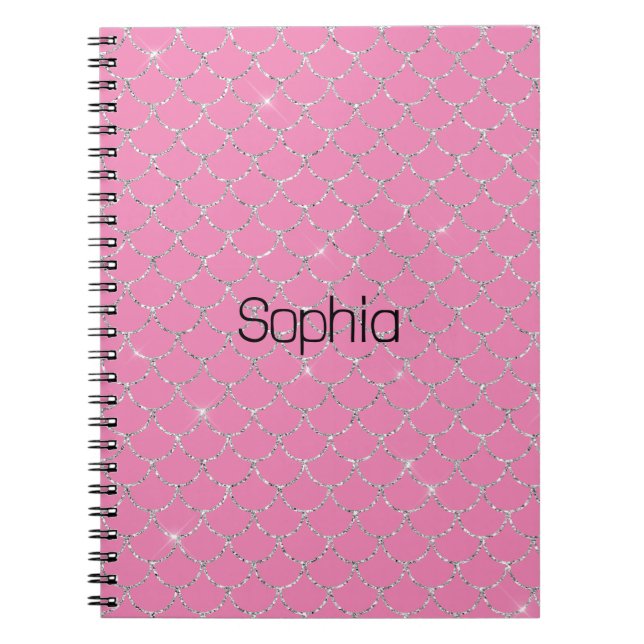 Cuaderno Sirena rosa plateada (Frente)