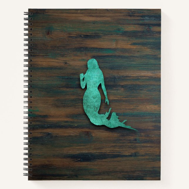 Cuaderno Sirena Rustica (Verde azulada) (Anverso)