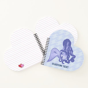 Cuaderno Sirena sentada azul