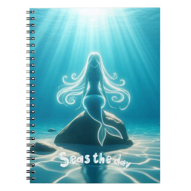 Cuaderno Sirena submarina iluminada con sol (Frente)