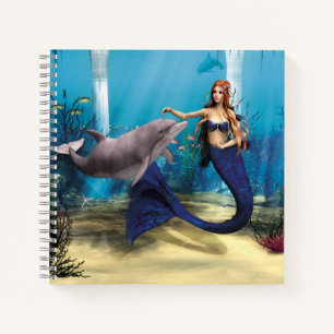 Cuaderno Sirena y delfín