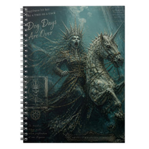 Cuaderno Sirena zombie en un unicornio caballito de mar