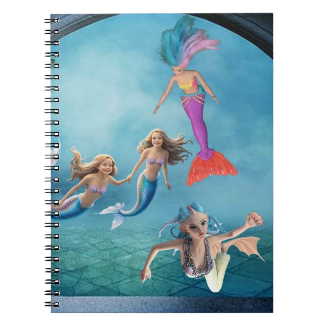 Cuaderno Sirenas divirtiéndose. (Frente)