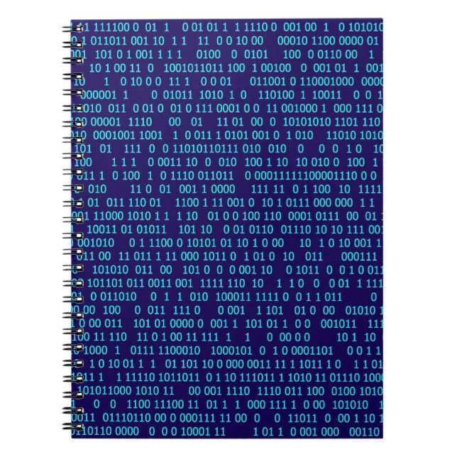 Cuaderno Sistema numérico binario azul (Frente)