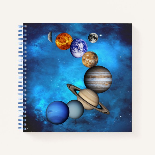 Cuaderno Sistema Solar - Nuestros Planetas En El Cielo Este (Anverso)