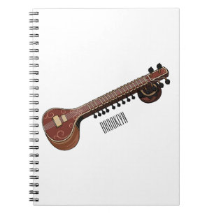 Cuaderno Sitar personalizado ilustracion