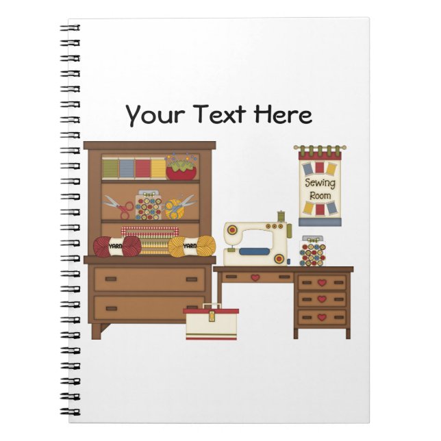 Cuaderno Sitio de costura 1 (personalizable) (Frente)