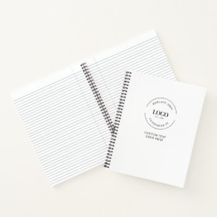 Cuaderno Sitio web de código QR de texto de logotipo simple